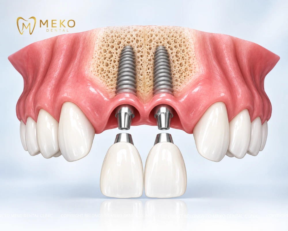 Front tooth implant