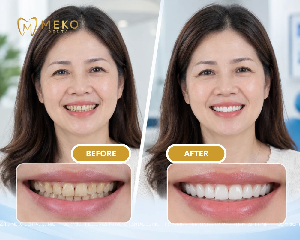 zirconia veneers before and after